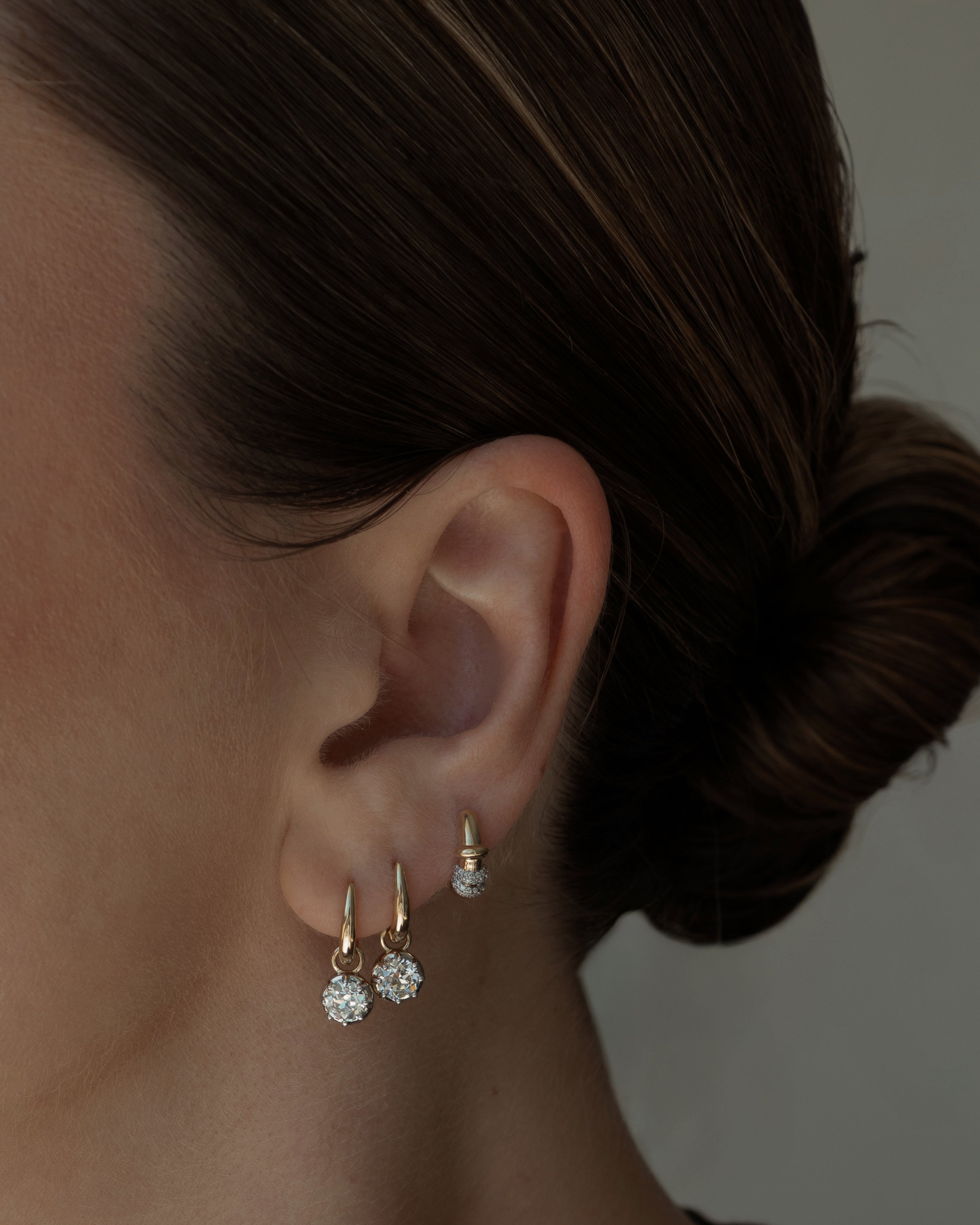 Sylvie Diamond Drop Hoops