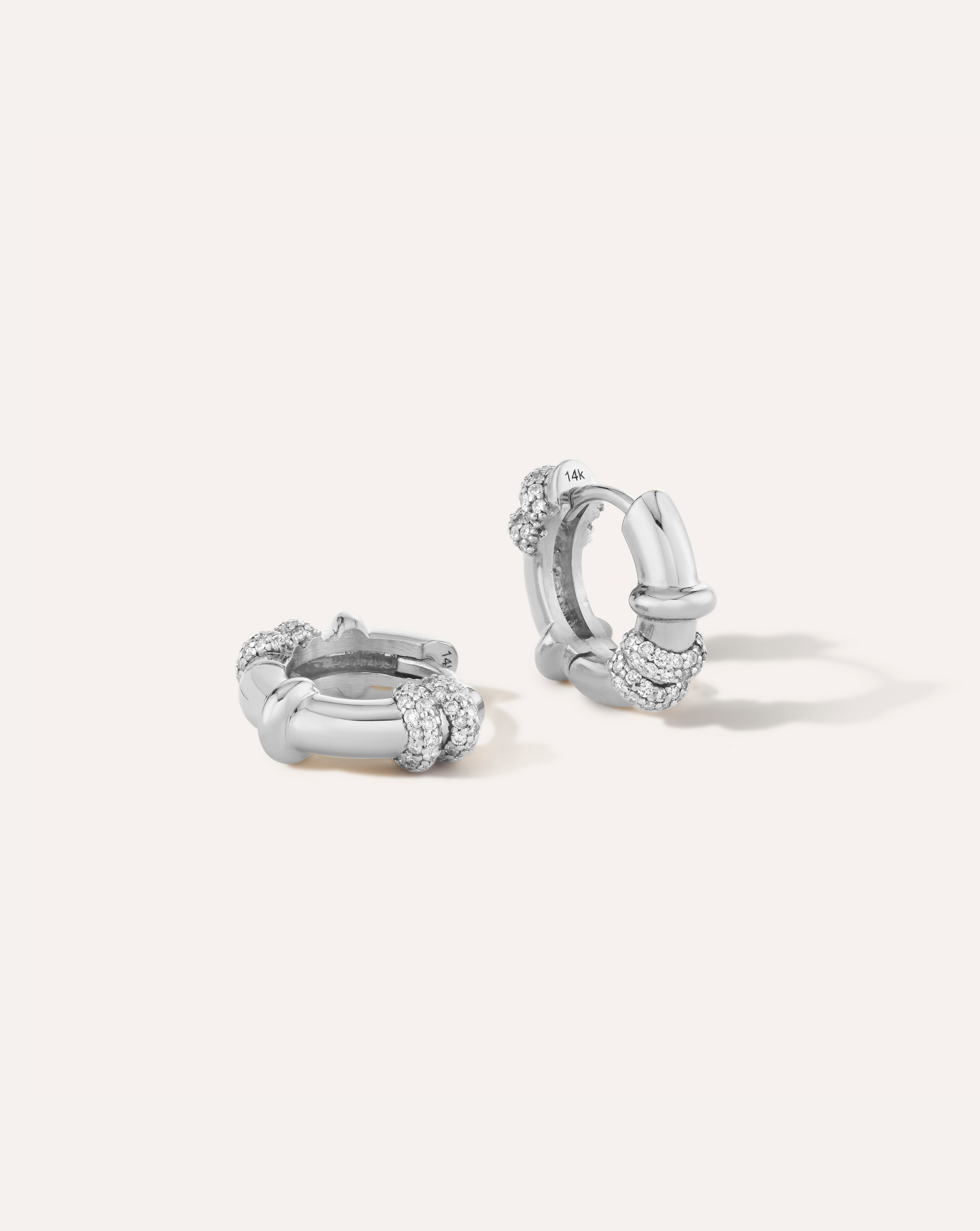 Samantha Petite Pavé Hoops