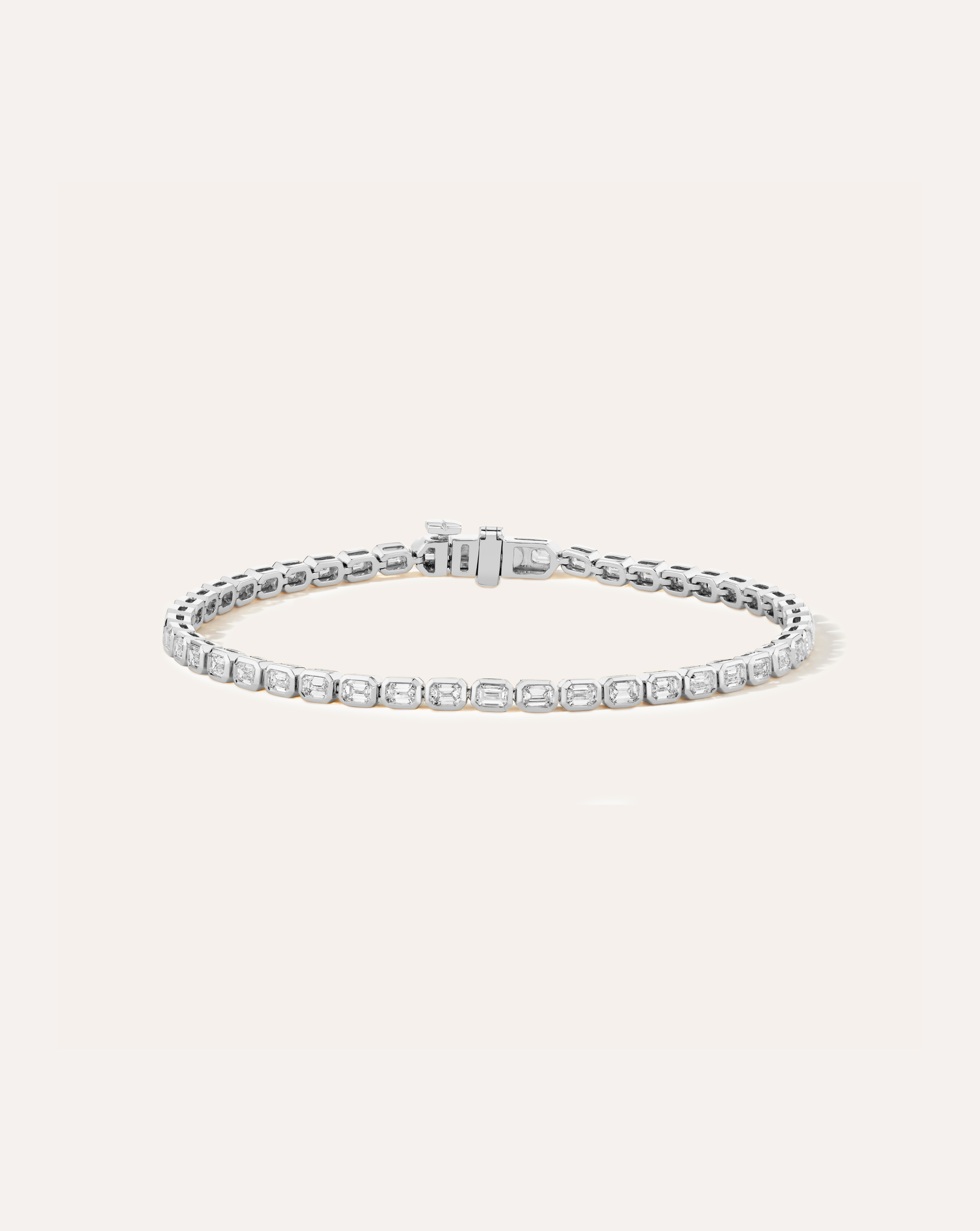Pamela Emerald Cut Bezel Tennis Bracelet