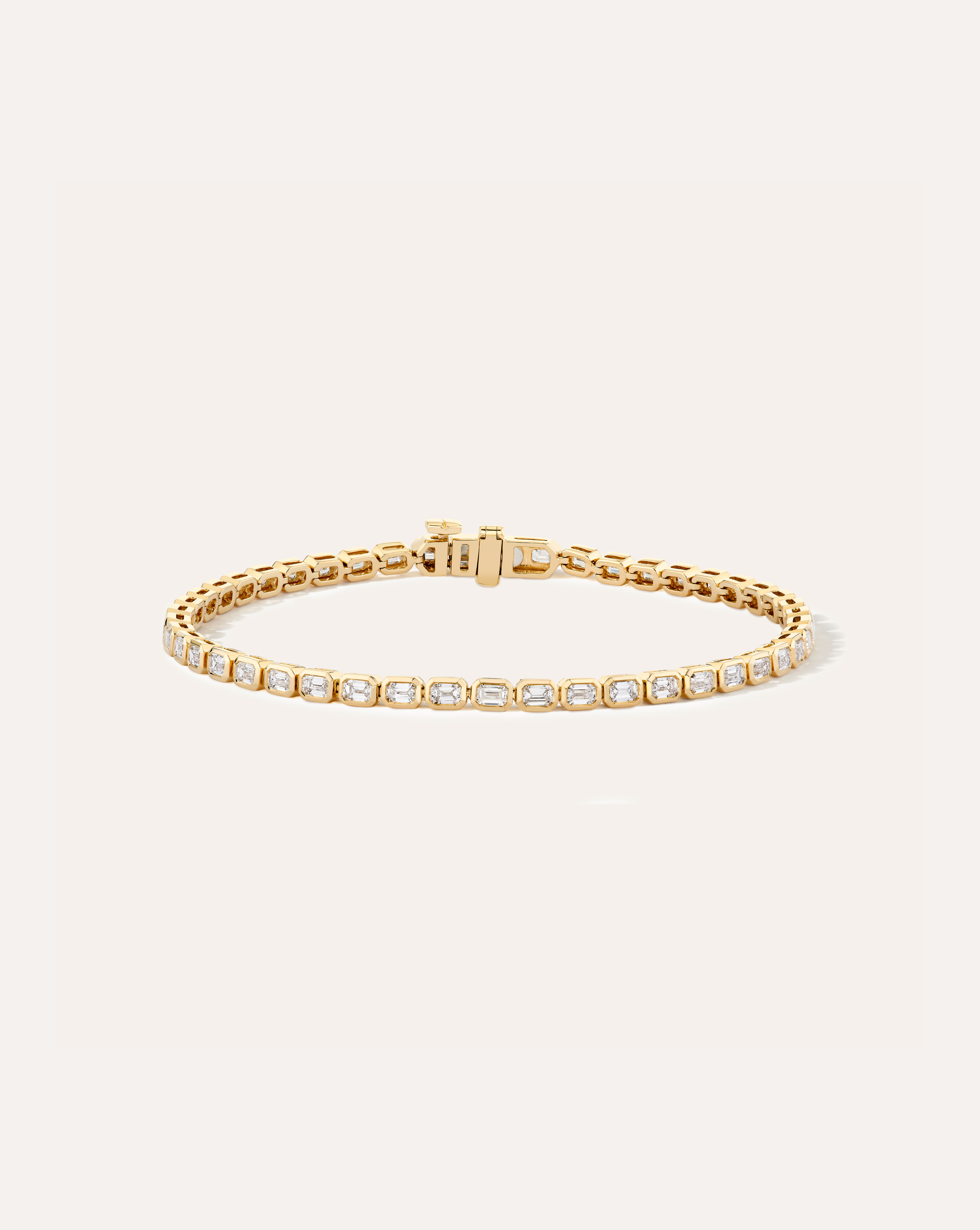Pamela Emerald Cut Bezel Tennis Bracelet