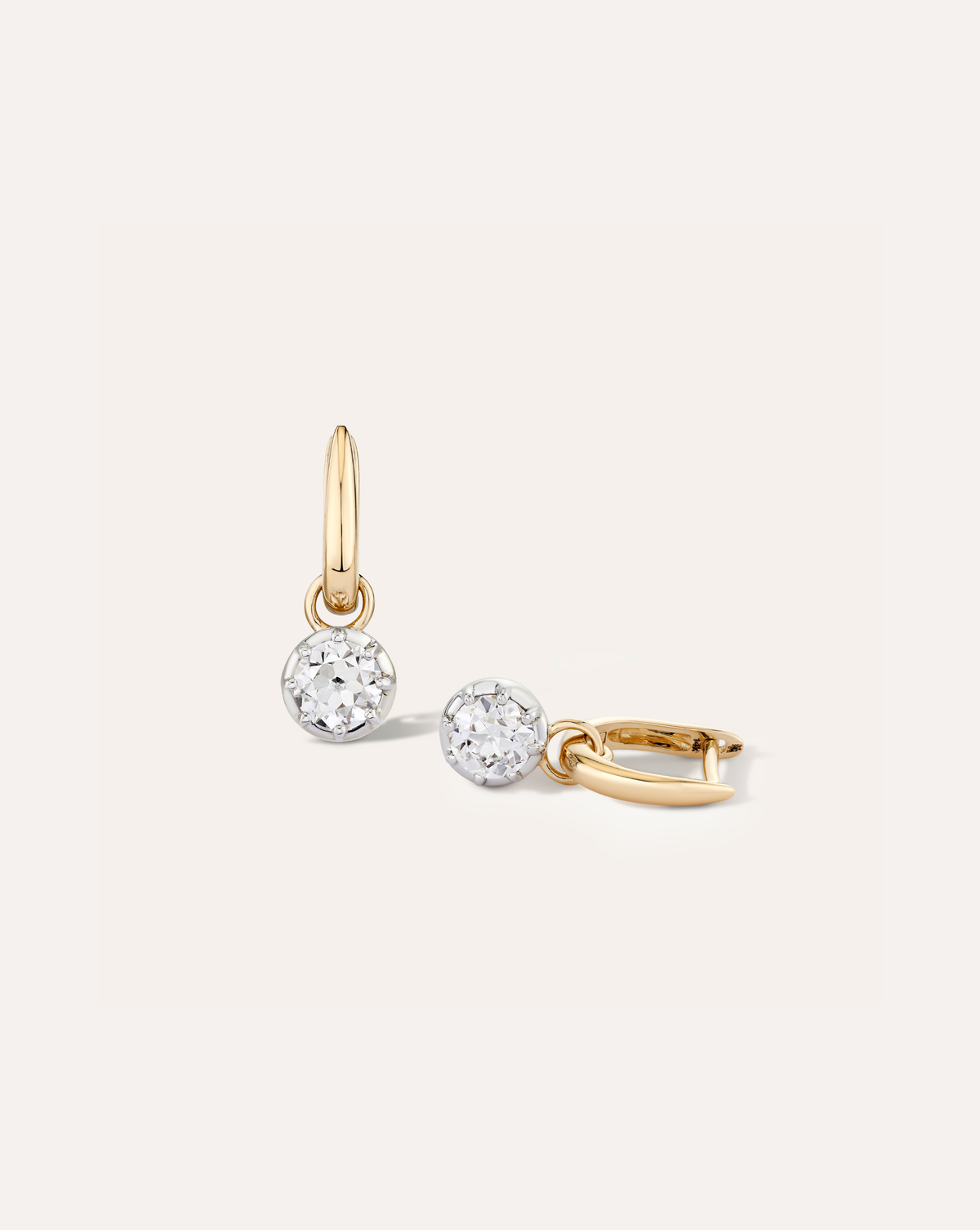 Sylvie Diamond Drop Hoops