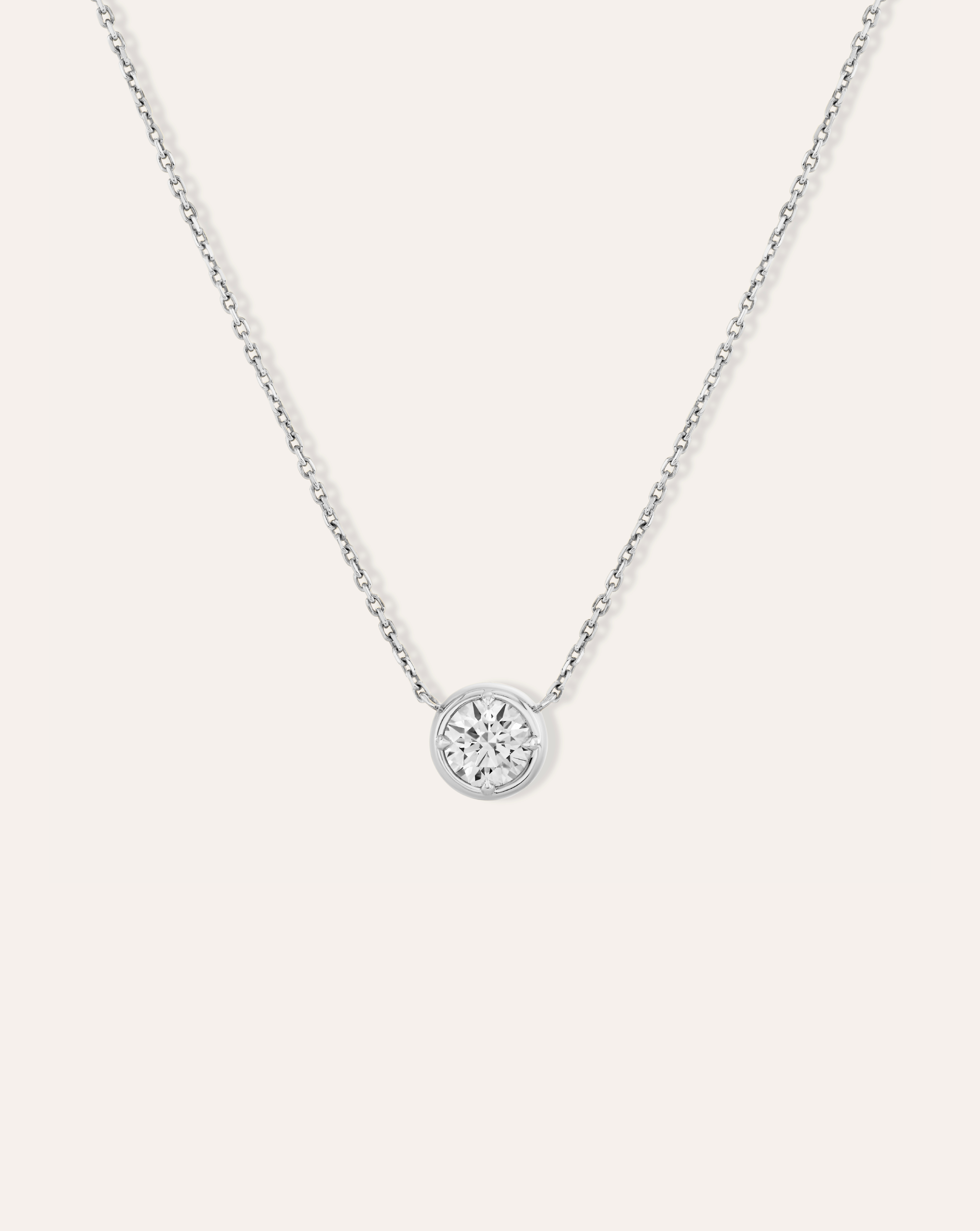 Victoria Round Cut Bezel Necklace